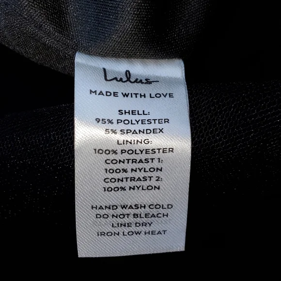 NWOT Lulus Elegant Indication Black Mesh Pearl One-Shoulder Midi Dress Sz L - Picture 7 of 15